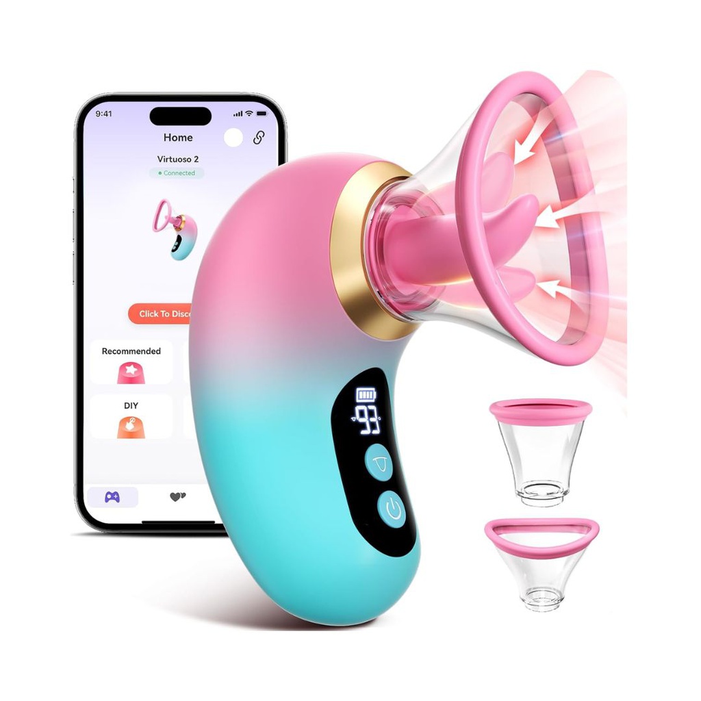 SUCCIONADOR LAMIE CON ESTIMULADOR DE VULVA Y VIBRACIÓN PARA SEXTING