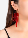 ARETES DE LLAMAS ROJAS