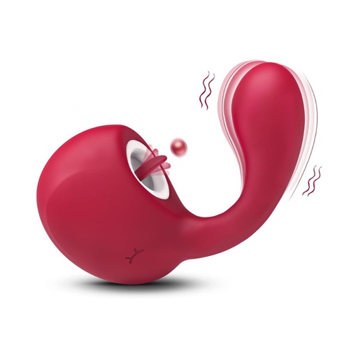 VIBRADOR WHALE ROUGE DE PUNTO G Y ESTIMULADOR DE CLÍTORIS