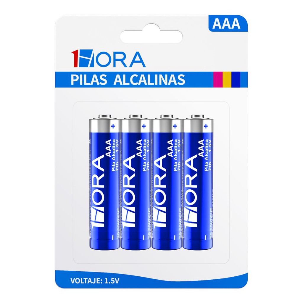 BATERÍAS ALCALINAS 1HORA AAA 1.5V
