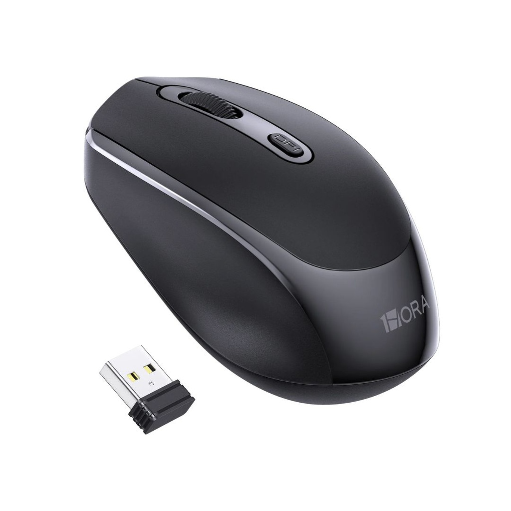 MOUSE INALÁMBRICO 1HORA NEGRO