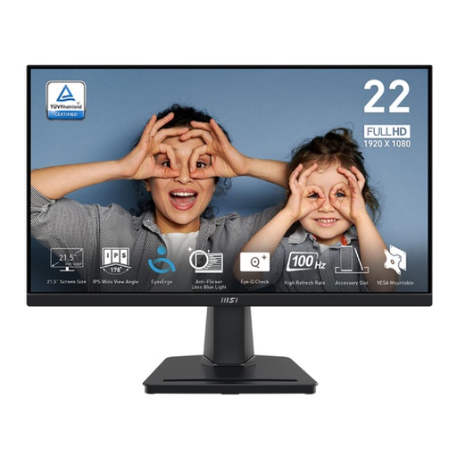 MONITOR MSI PRO MP225 21.5&quot; FHD 100Hz 1MS HDMI